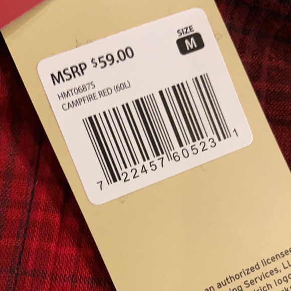 NWT Woolrich Ultimate Red & Black Flannel Men’s Button Down Size Medium - Picture 7 of 7